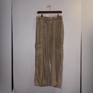 Zenana | Wide-Leg Linen Blend Cargo Pants